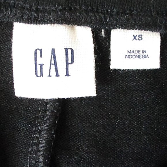 Gap Stretch Jersey Long Sleeve Black Dress XS - Picture 6 of 6